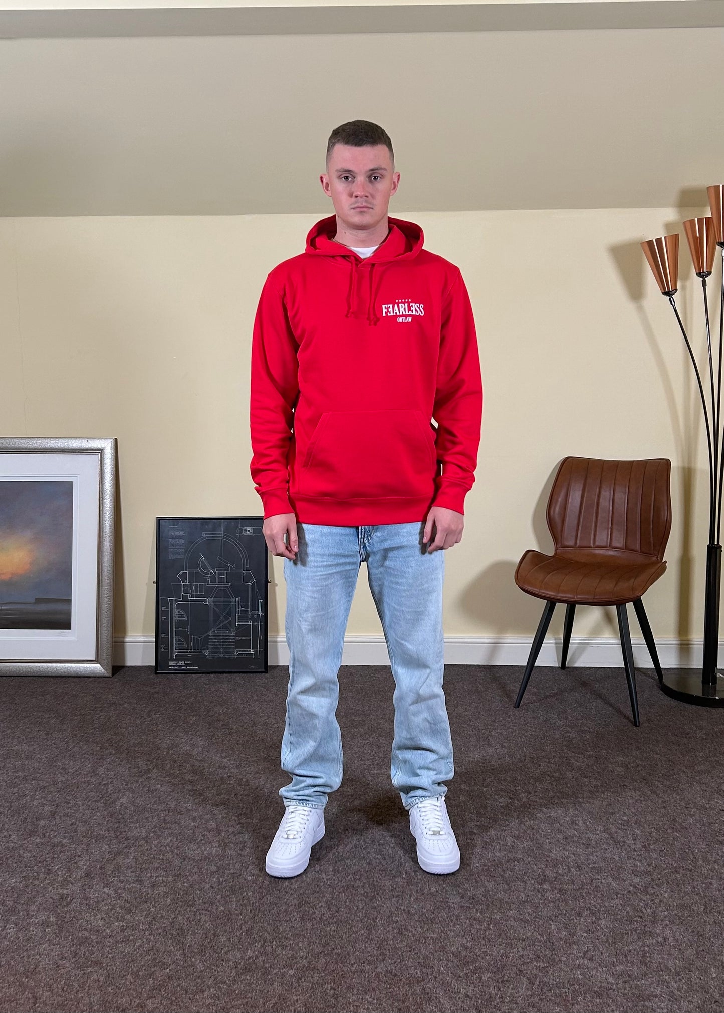 Fearless Outlaw Icon Hoodie - Red