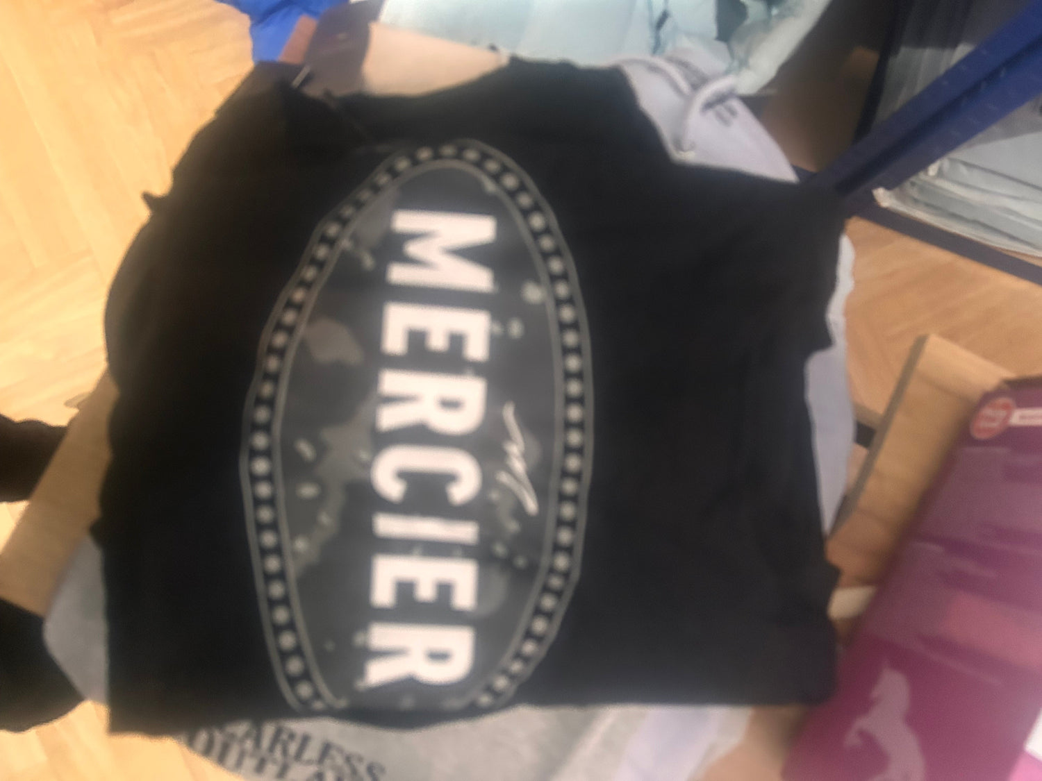 Mercier Badge Print Logo T-shirt - Black