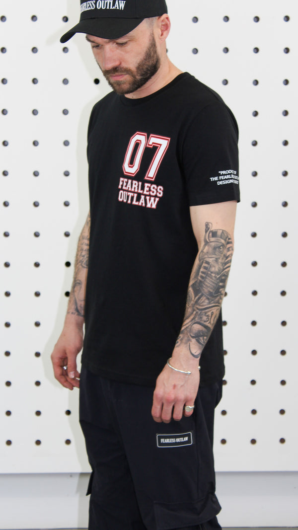 Fearless Outlaw Varsity T-Shirt - Black