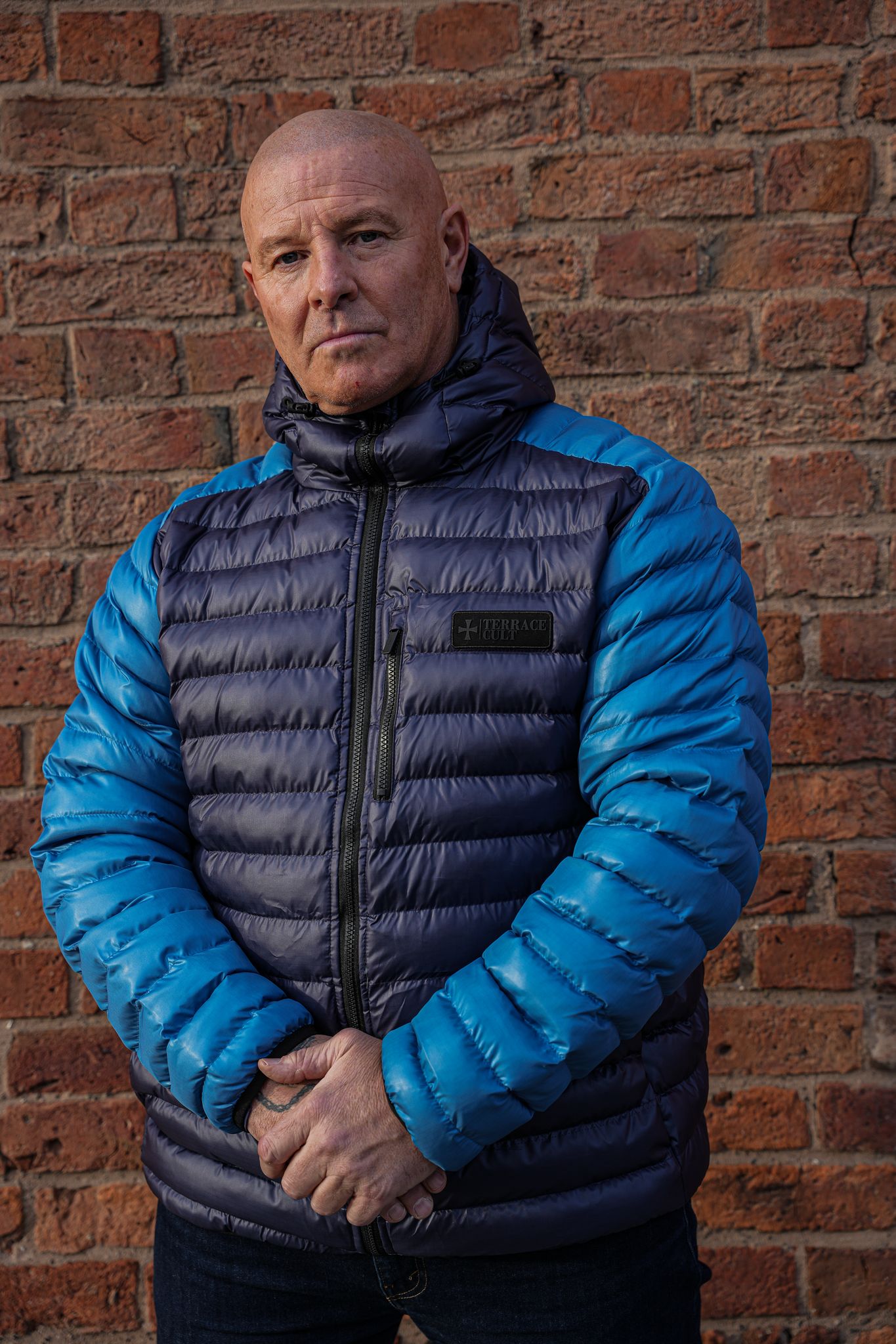 Terrace Cult Thermo Puffer Jacket - Navy Blue/Blue