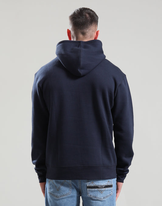 MARSHALL ARTIST TONAL STAMPA LOGO HOODIE // NAVY