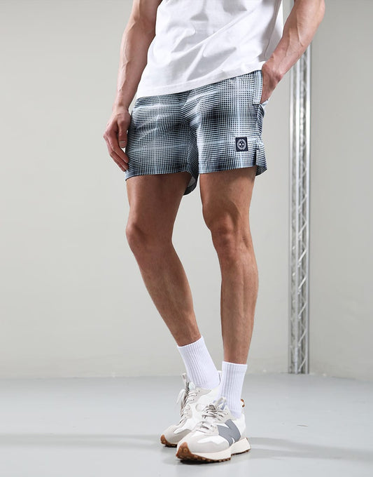 Marshall Artist Shadow Check Swimshort - Navy