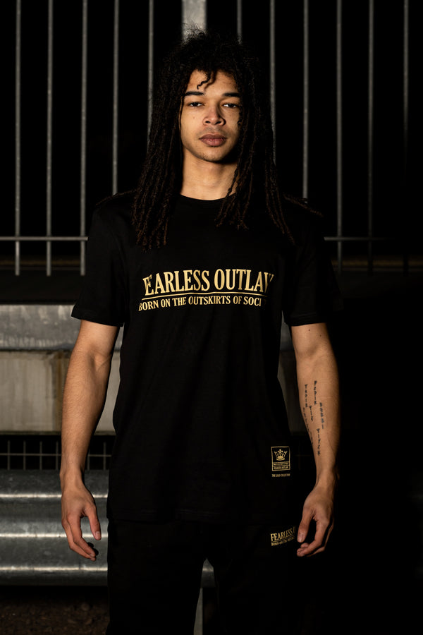 Fearless Outlaw The Gold Collection : Signature T-Shirt - Black/Gold