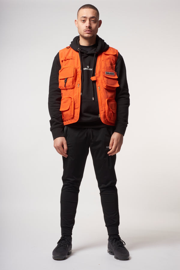 Fearless Outlaw Utility Tactical Zip Vest - Orange
