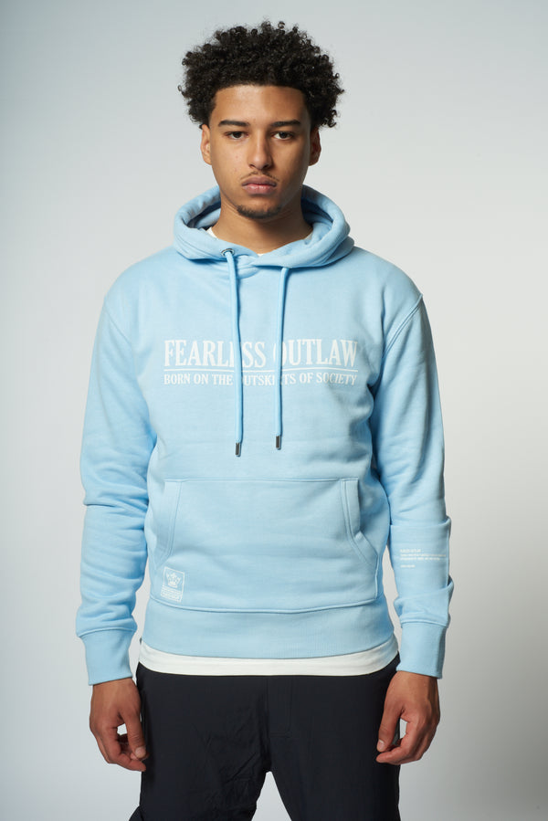 Fearless Outlaw Signature Luxe Hoodie - Sky Blue